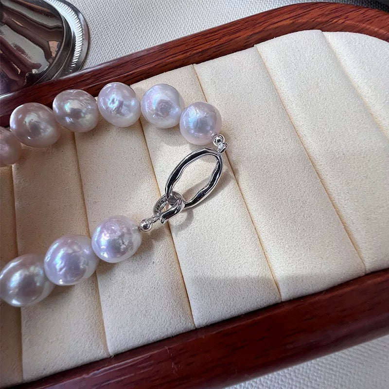 Pearl Bracelet Single White 10-11mm A Quality Freshwater Cultured Pearl Bracelet