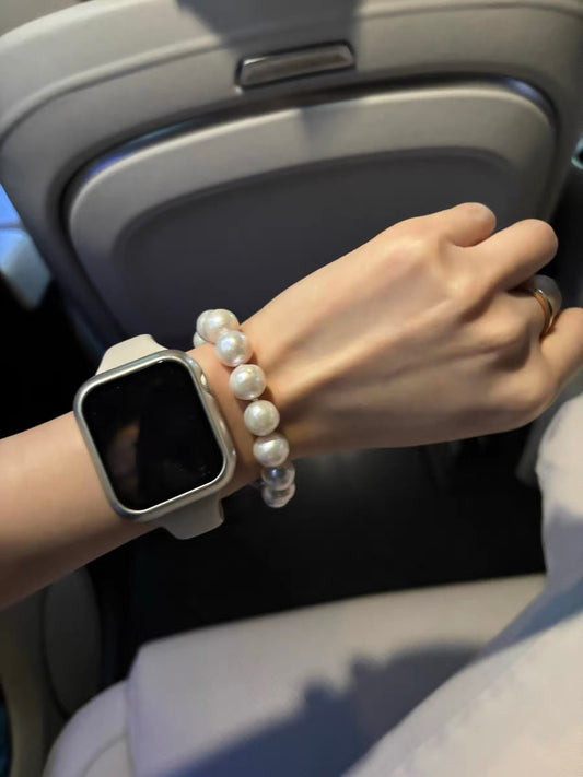 Pearl Bracelet Single White 10-11mm A Quality Freshwater Cultured Pearl Bracelet