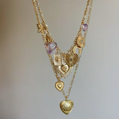 Gold Necklace For Women With Infinity Heart Leaf Sun Pendants Compass Pendant Necklace Heart Necklace Peace Dove Gold Necklace Fashion Jewelry